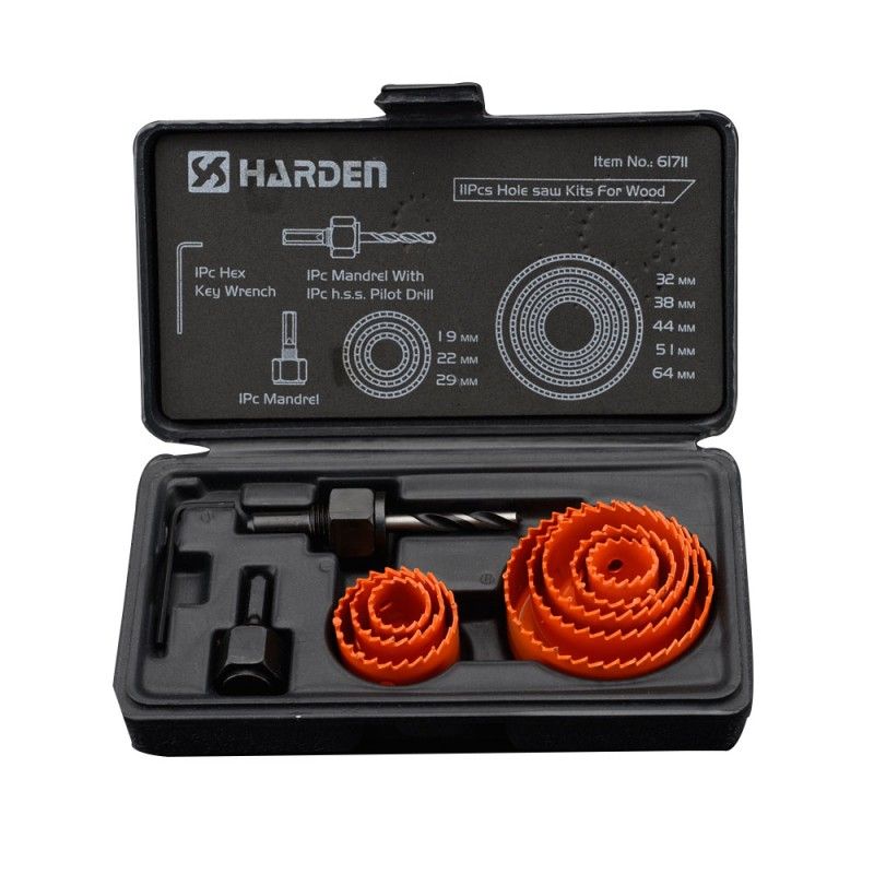 Körkivágó készlet 11r. 19-64mm Harden