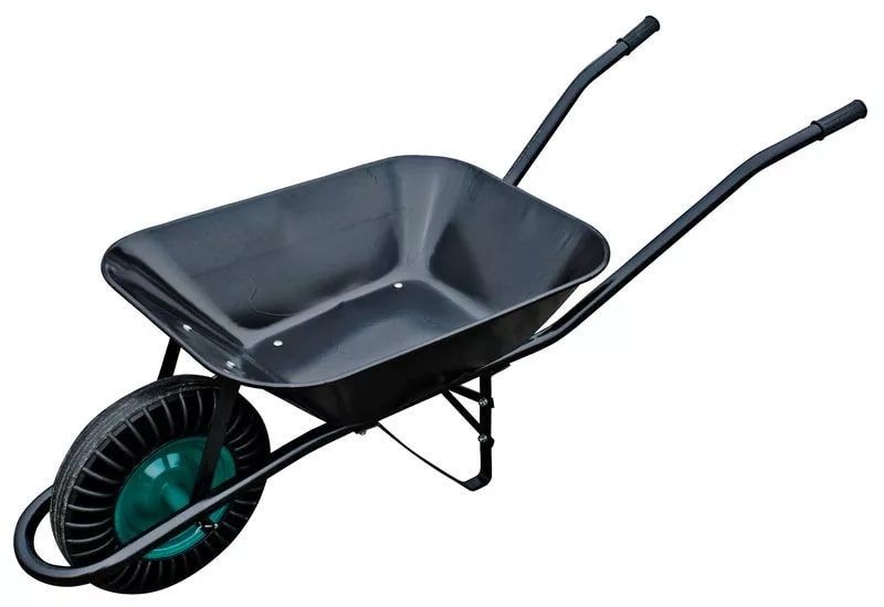 Strend Pro Cargo60 EKO 60 literes építkezési talicska, Bantam kerékkel, fekete puttonyal