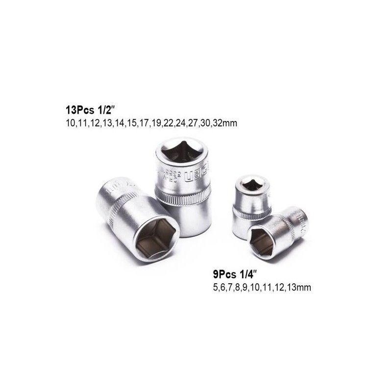 Dugókulcs készlet csillag-villás kulcsokkal 77r. 1/2"-1/4" Harden