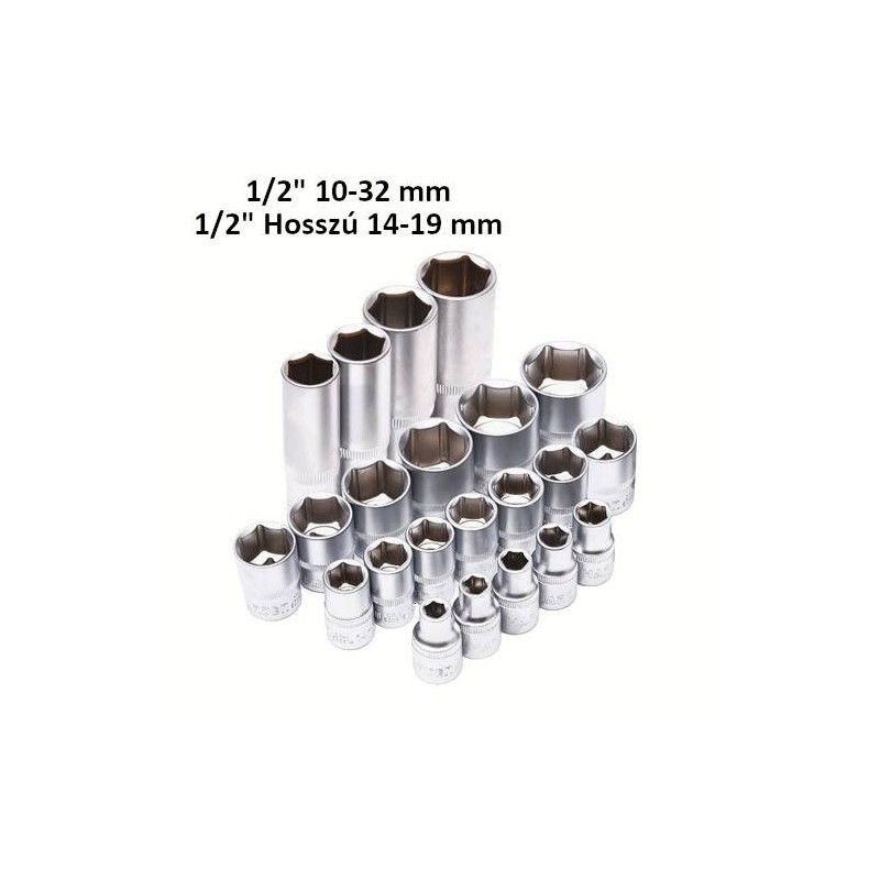 Dugókulcs készlet 94r. 1/2"-1/4" Harden