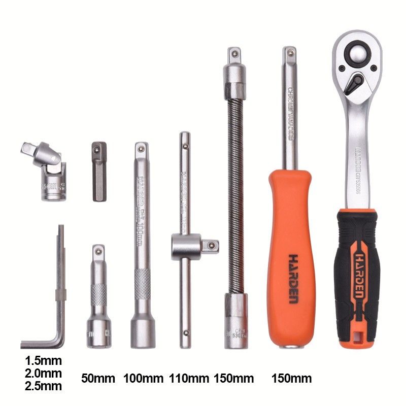 Dugókulcs készlet 94r. 1/2"-1/4" Harden