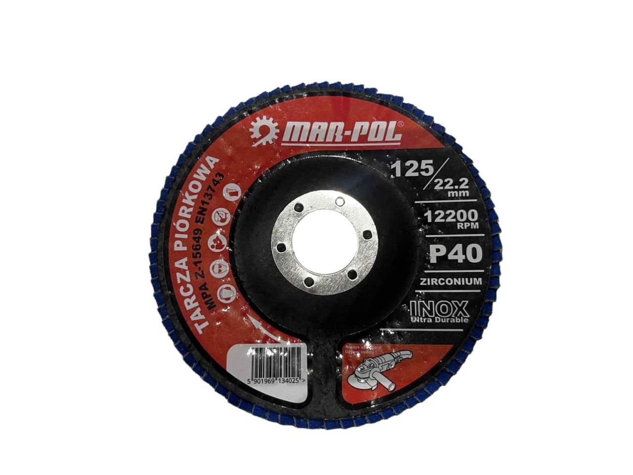 Mar-Pol lamellás korong INOX 125mm P40-P80