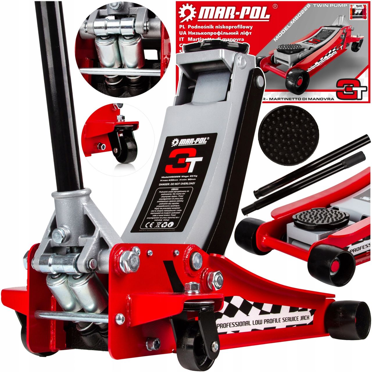 Mar-Pol alacsony profilú krokodil emelő 3T