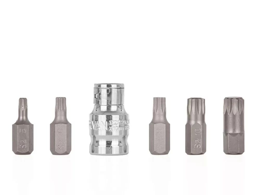 GEKO M-torx készlet M5-M12 1/2" adapterrel