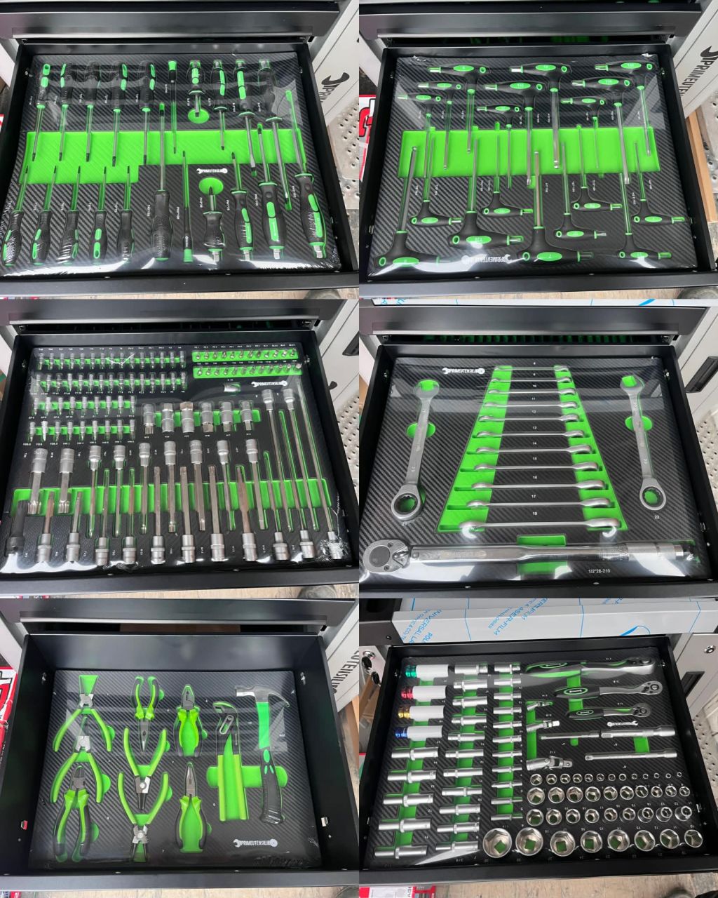  szerszámos szekrény felszerelve 250db-os Primeutensili gurulós