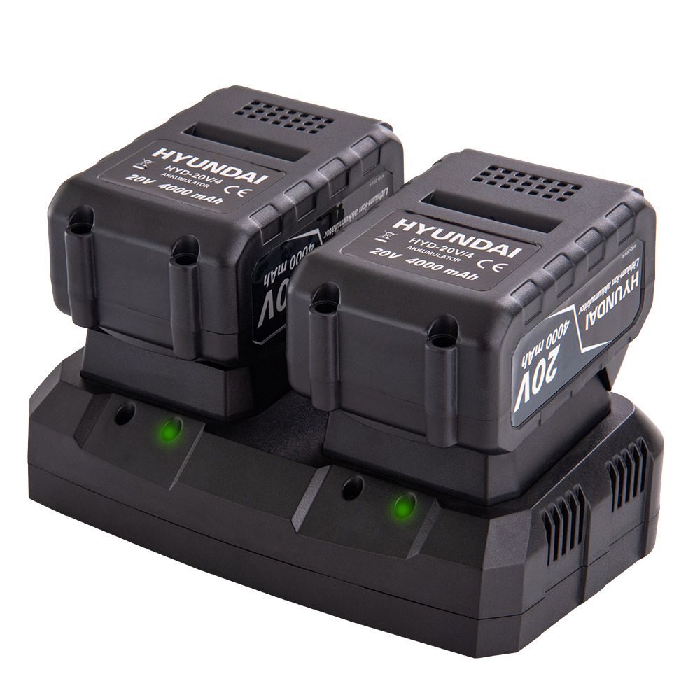 Hyundai dupla töltő + 2db 4Ah akku (hyundai tartalék akkumulátor)