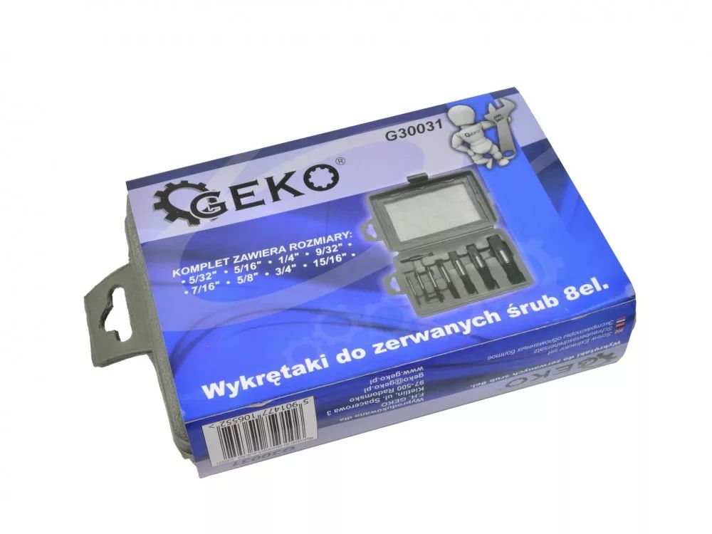 Törtcsavar kiszedő 8db-os GEKO 4-20mm