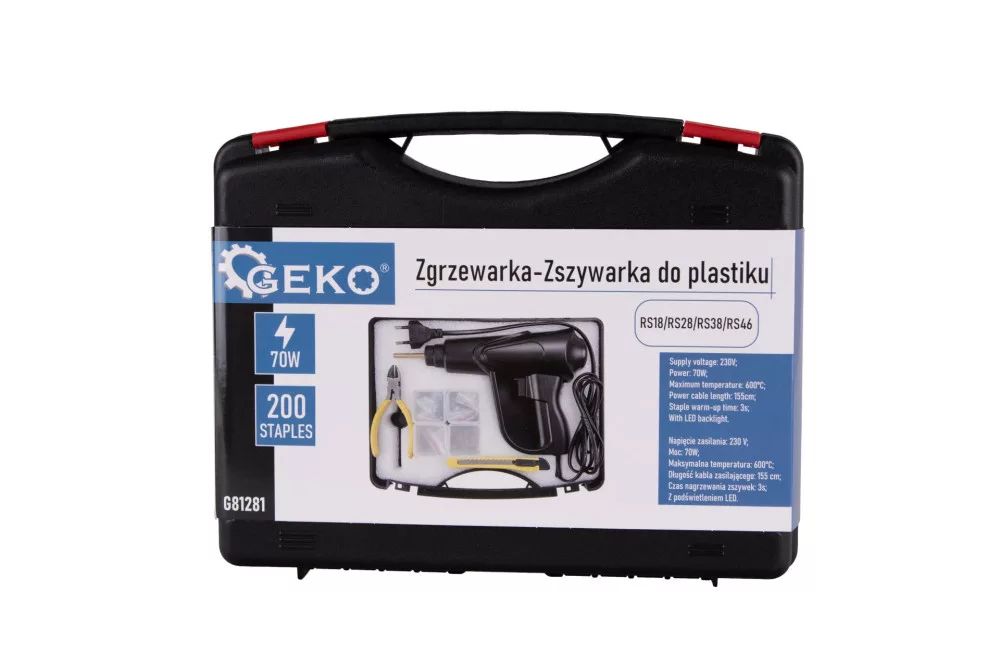 Műanyag hegesztő (kapocs) GEKO 70W